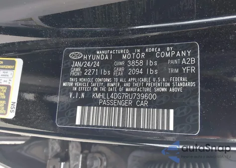 2024 Hyundai Elantra Se from USA, damaged, VIN KMHLL4DG7RU739600